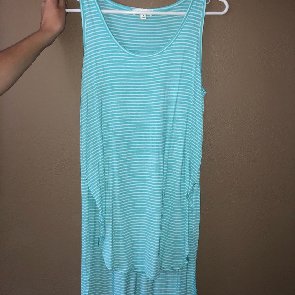 Blue Striped Tank Top